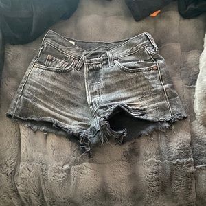 Levi’s shorts with frayed bottoms
